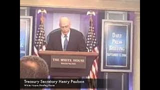 Treasury Secretary Henry Paulson answering questions [upl. by Flanigan]