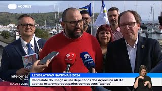 CHEGA ACUSA DEPUTADOS DOS AÃ‡ORES NA REPÃšBLICA DE SÃ“ ESTAREM PREOCUPADOS COM â€œTACHOSâ€ [upl. by Clim990]