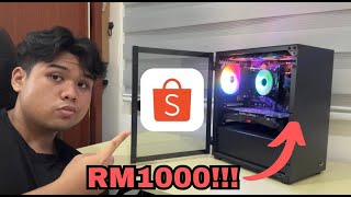 Saya Buat Gaming Pc Harga RM1000 Tapi Hanya Guna Barang Dari SHOPEE [upl. by Erikson]