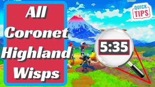 All Coronet Highland Wisps  Pokemon Legends Arceus  Coronet Highland Wisps Location Guide [upl. by Retrop414]