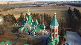 Jordanville Monastery Early Spring  Aerial View  Holy Trinity Monastery Jordanville NY [upl. by Atinej848]