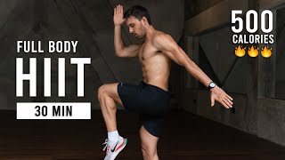 30 Min Intense HIIT Workout For Fat Burn amp Cardio No Equipment No Repeats [upl. by Biagi]