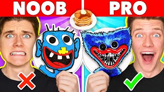 Minecraft NOOB vs PRO Pancake Art Challenge How To Make Rainbow Friends vs Roblox Security Build [upl. by Lidstone]