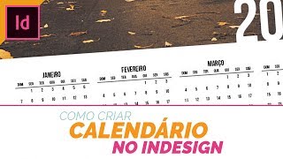 COMO CRIAR UM CALENDÁRIO NO INDESIGN [upl. by Yahsed]