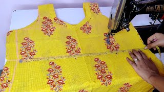 सूट kurti की सिलाई कैसे करते हैं Simple suit cutting and stitching kurti stitching [upl. by Poler]