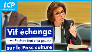 Vif échange entre Rachida Dati et la gauche sur le pass culture  22102023 [upl. by Naic]