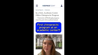 In a First Academic Center Offers Chiropractic Program shorts [upl. by Esinyt]