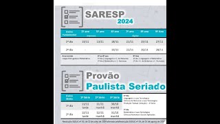 SARESP 2024 [upl. by Aennyl]