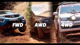 FWD vs AWD vs 4x4 explained  Nexon vs Hexa vs Fortuner [upl. by Iey]