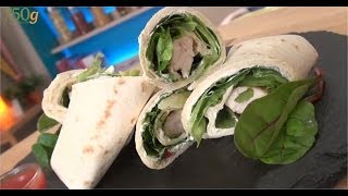 Recette de Wrap au poulet  750g [upl. by Darnall780]