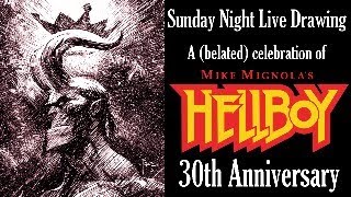 Sunday Night Live Drawing Hellboys 3oth [upl. by Kreda445]