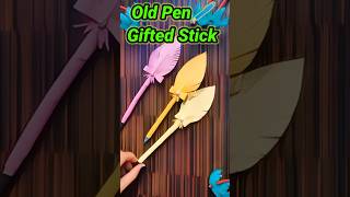 Old Pen 🖊️ to Gifted Stick Metamorphosis art cartoon craft shorts [upl. by Odrarebe368]