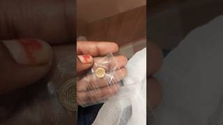 Grt milligrams gold coin 100 milligrams grt shortvideo shorts short gold grtgolddesigns coin [upl. by Fredric91]