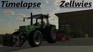 LS22 Timelapse Zellwies 42 Mulchen und Wiese nachsäen mit dem Deutz Fahr Agrostar 6 31 [upl. by Thelma231]