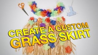 Create Custom Grass Skirt for a Luau [upl. by Sucramd]