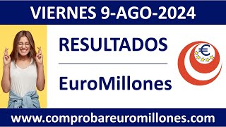 Resultado del sorteo EuroMillones del viernes 9 de agosto de 2024 [upl. by Devlin]