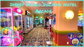 Walt Disney World Hotel Dolphin Arcade Walkthrough 2023 disney waltdisneyworld [upl. by Anilatsyrc]