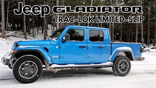 Jeep gladiator  Trac–Lok limited–slip rear differential test in snow [upl. by Hsot]