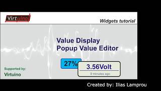 Virtuino Value Display amp Popup Window  tutorial [upl. by Gradey]