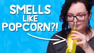 Smells like popcorn tastes like soda  Butter Soda Taste Test [upl. by Vtarj682]