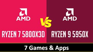 RYZEN 7 5800X3D vs RYZEN 9 5950X  Apps amp Gaming 1080p 1440p RTX 4090 [upl. by Ajnin162]