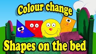 The Shapes  VIVASHAPES  Jumping On The Bed  Colour Changing Shapes for toddlers and kids [upl. by Laicram]