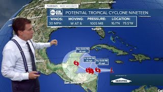 quotIt will be in Florida on the west coast next Wednesdayquot Denis Phillips talks about PTC 19 [upl. by Chantalle855]