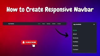 How to Create a Responsive Navbar html css java script [upl. by Enelcaj]