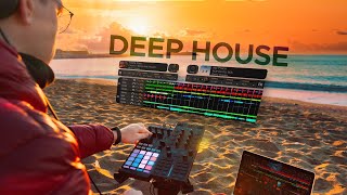 Traktor X1 MK3  F1  STEMS  Deep House Mix  Beach  Malaga Spain [upl. by Nnylyar737]