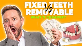 Fixed Teeth vs Removable Whats Cheaper 🔄💸 [upl. by Yemorej]