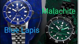 Zodiac Super Sea Wolf Blue Lapis amp Green Malachite Dials [upl. by Oilegor529]