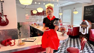 ASMR 1950s Diner Roleplay ❤️‍🔥🍔🎙️ Immersive POV Experience [upl. by Ariad]