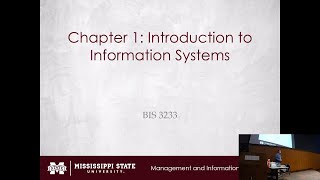 BIS 3233  Chapter 1 Introduction to Information Systems [upl. by Harmony694]