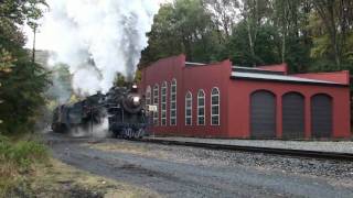 Reading amp Northern 425 Steam Through the Fall Foliage [upl. by Anahcar]