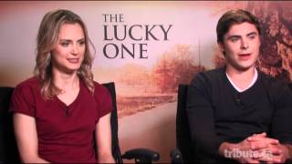 Zac Efron amp Taylor Schilling  The Lucky One Interview with Tribute [upl. by Siraj]