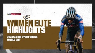 Dendermonde  Women Elite Highlights  202324 UCI Cyclocross World Cup [upl. by Reddy870]