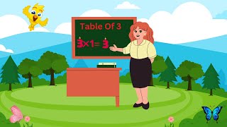 Table Of 3  Learn Multiplication Table Of 3 Practice For Kids  Toddlers [upl. by Lyell]