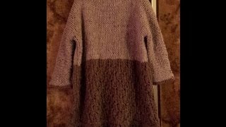 Maglione ai ferri donna bambina quotlittle ladyquot  tutorial [upl. by Ludba]