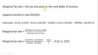 Federal Income Tax Calculating Average and Marginal Tax Rates [upl. by Aineles]