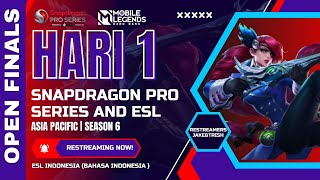 ⏰WATCH PARTY ID‼️ Snapdragon Pro Series amp ESL Mobile Legends Bang Bang  Asia Pacific S6 Day 1 [upl. by Aved]