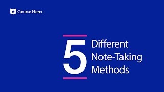 5 Different NoteTaking Methods [upl. by Cressler]