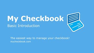 My Checkbook Basic Introduction [upl. by Frame]