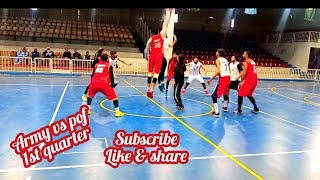 Basketball match sports game basketball army vs pof 1st quarter [upl. by Pelagias]