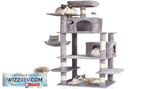 VEVOR Cat Tree 685quot Cat Tower with Cat Condos Sisal Scratching Post Review [upl. by Llenwad]