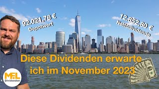 Diese Dividenden erwarte ich im November 92000 € Aktiendepot quotNo risk no funquot [upl. by Ennaul]