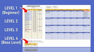 STEP by STEP Automated Calendar Based Task or ToDo List in Excel  All Levels of EXCEL [upl. by Meek]