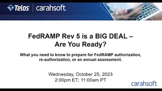 FedRAMP Rev 5 is a BIG DEAL – Are You Ready [upl. by Eisoj]