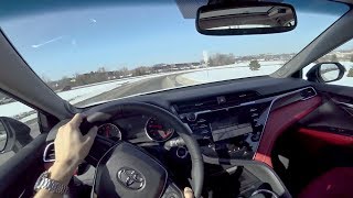 2018 Toyota Camry XSE V6  POV Test Drive amp Walkaround Binaural Audio [upl. by Suoirtemed]