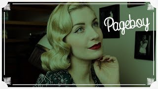 PAGEBOY  Easy Hair Tutorial  Einfache Vintage Frisur mit Lockenstab [upl. by Center412]