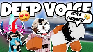 DEEP Voice Trolling In Roblox Mic Up Voice Chat [upl. by Boniface774]